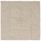 Vidaxl vloerkleden vierkant natuurlijk en wit 160 x 160 cm jute