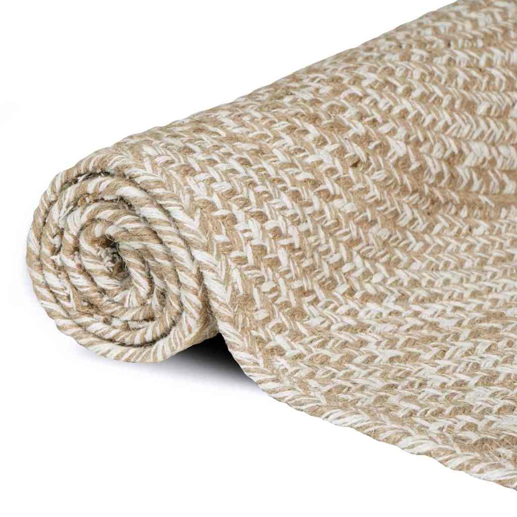 Vidaxx alfombras rectangulares natural y blanco yute 200 x 290 cm