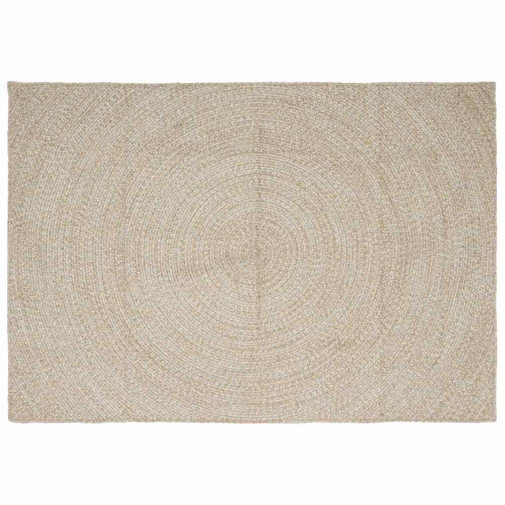 Vidaxx alfombras rectangulares natural y blanco yute 240 x 340 cm