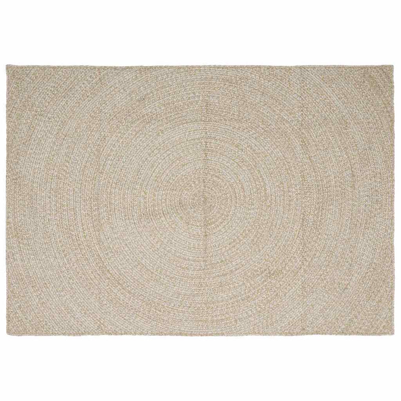 Vidaxl vloerkleden rechthoekig natuurlijk en wit 240 x 340 cm jute