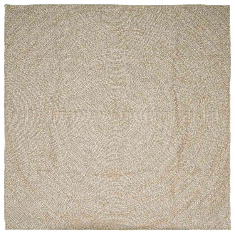 Vidaxl vloerkleden vierkant natuurlijk en wit 300 x 300 cm jute