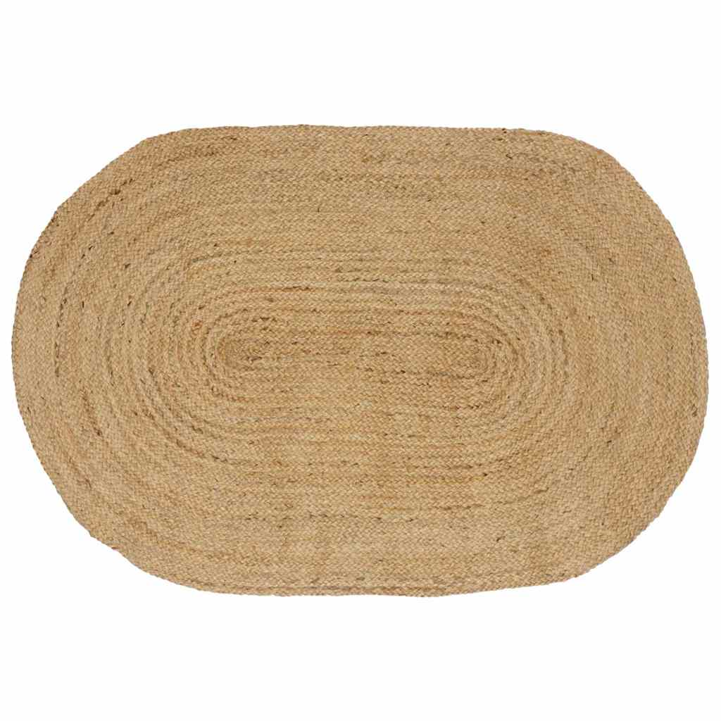 Alfombras vidaxl ovaladas natural 100 x 152 cm yute