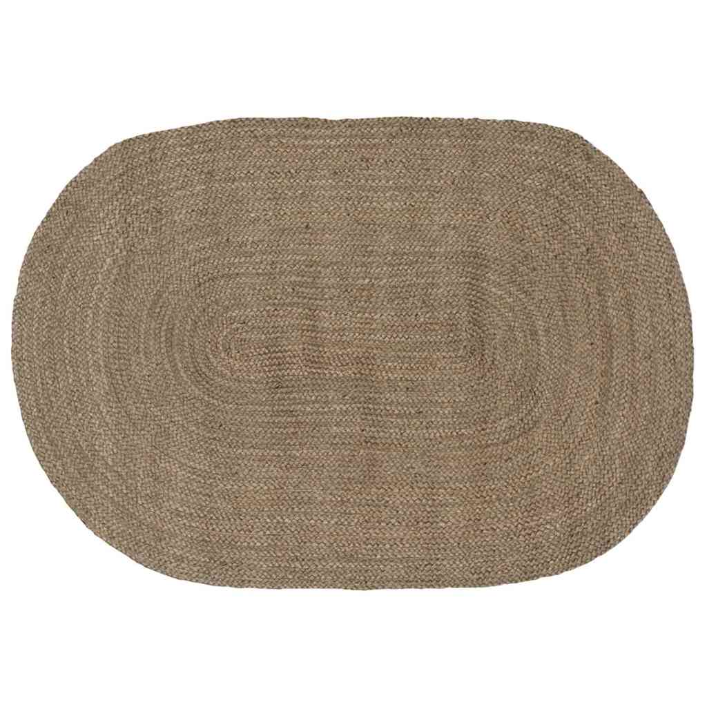Alfombras vidaxl ovaladas gris 100 x 152 cm yute