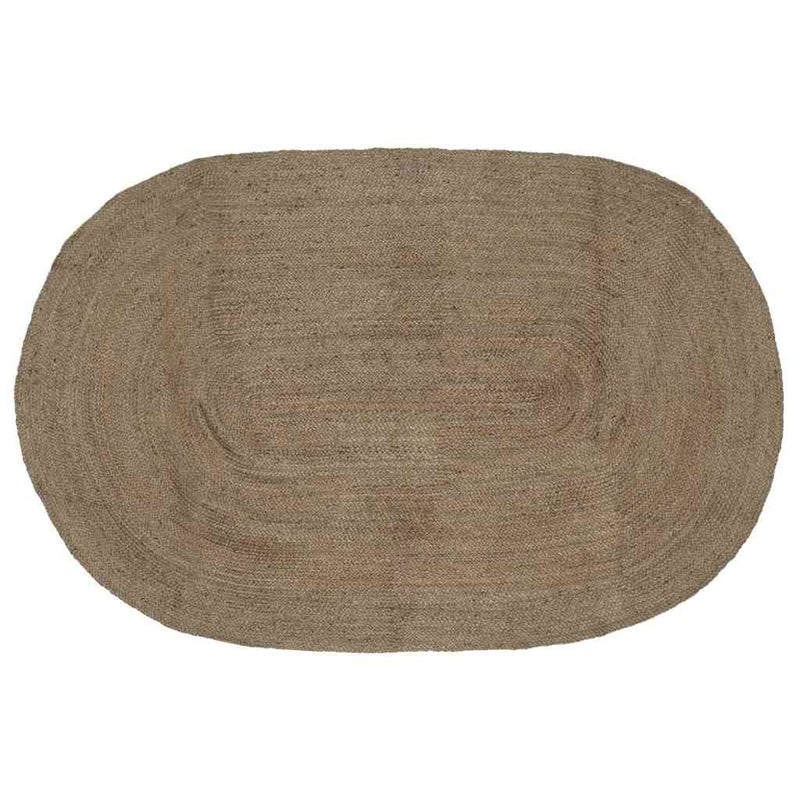 Tappeti Vidaxl ovale grigio 152 x 245 cm iuta