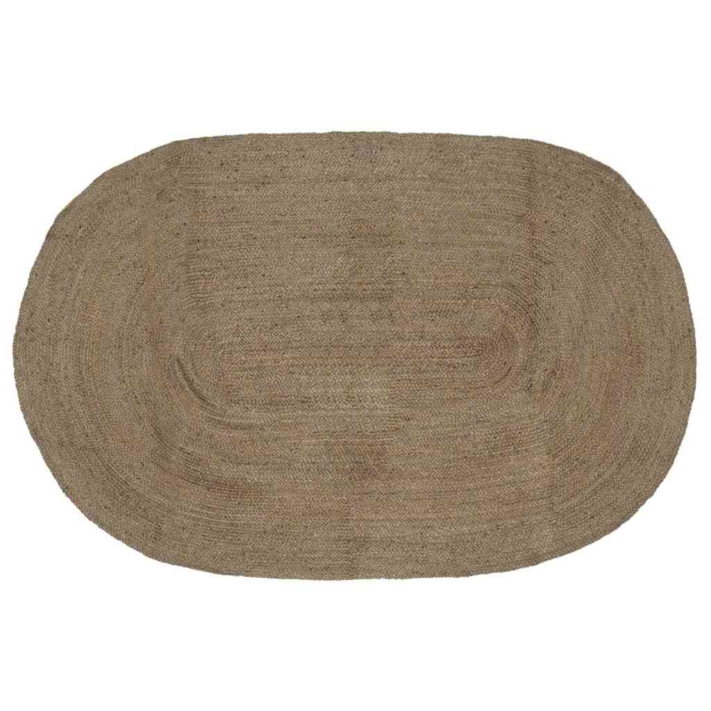 Alfombras vidaxl ovaladas gris 205 x 305 cm yute