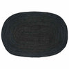 Tappeti Vidaxl ovale nero 122 x 183 cm iuta