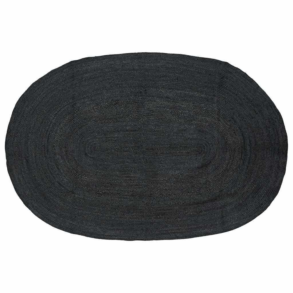 Alfombras vidaxl ovaladas negro 205 x 305 cm yute