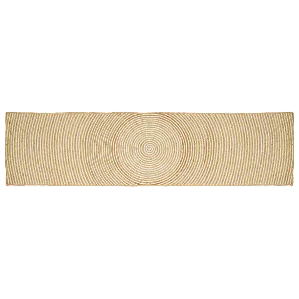 Tappeto Vidaxx naturale e bianco 60 x 400 cm in iuta