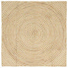 Vidaxl vloerkleed natuurlijk en wit 160 x 160 cm jute