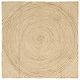 Vidaxl vloerkleed natuurlijk en wit 160 x 160 cm jute