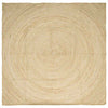 Tappeto Vidaxx naturale e bianco 200 x 200 cm in iuta