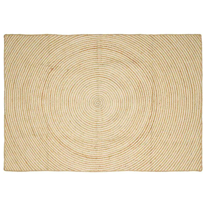 Vidaxl vloerkleed natuurlijk en wit 200 x 290 cm jute