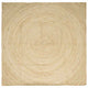 Vidaxl vloerkleed natuurlijk en wit 300 x 300 cm jute