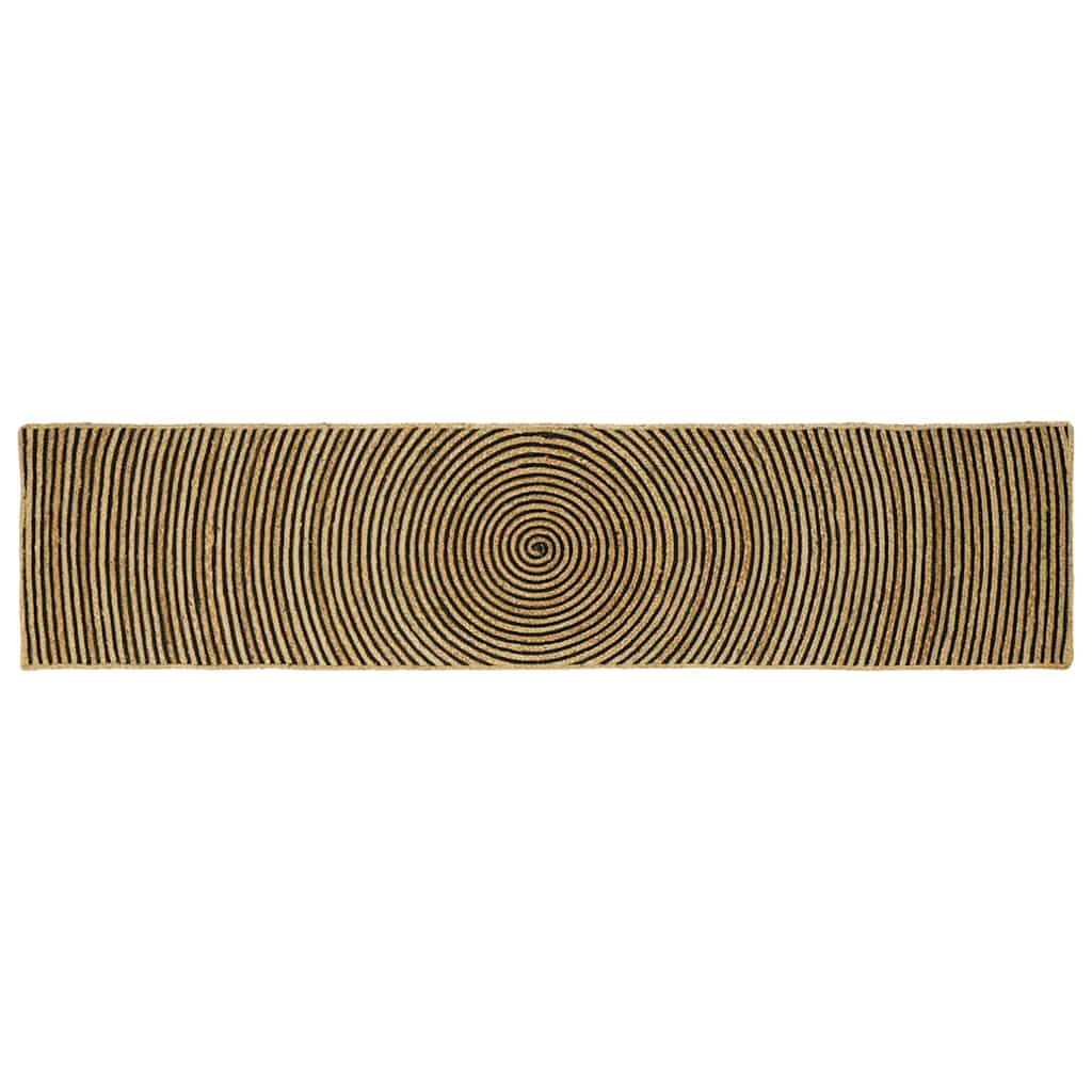Tappeto Vidaxx naturale e nero 60 x 300 cm in iuta