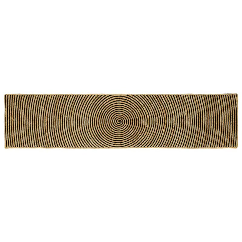 Tappeto Vidaxx naturale e nero 60 x 300 cm in iuta
