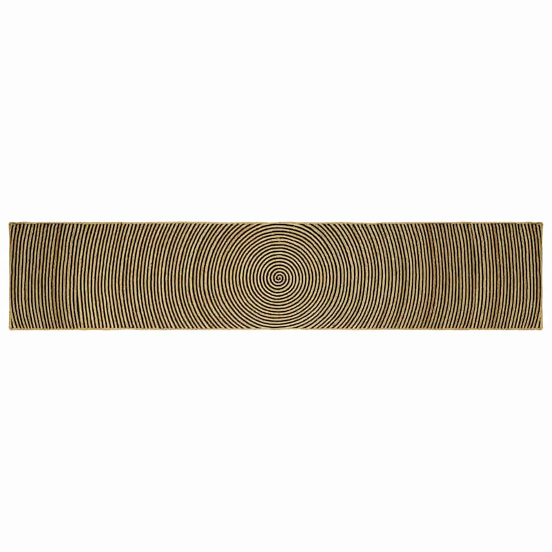 Tappeto Vidaxx naturale e nero 60 x 400 cm in iuta