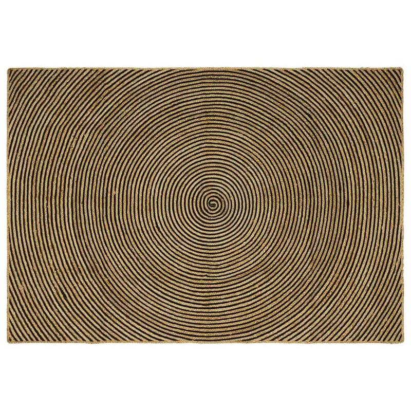 Tappeto Vidaxx naturale e nero 200 x 290 cm in iuta