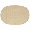 Tappeto Vidaxx naturale e bianco 122 x 183 cm in iuta