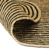 Vidaxx alfombra yute natural y negro 205 x 305 cm