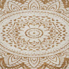 Vidaxl jute tapijt bloemen naturel 122 x 183 cm jute