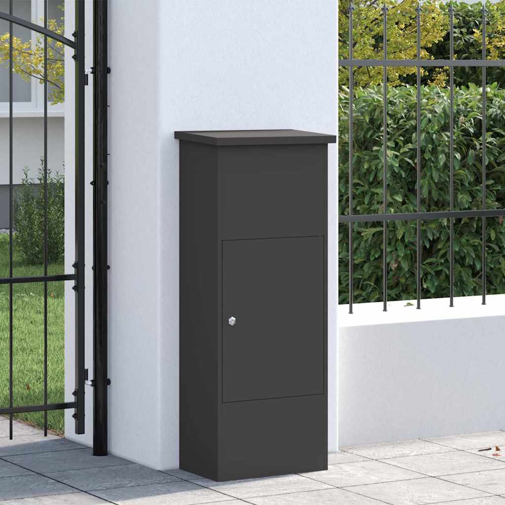 Vidaxl pakket inwerp box met opslag zwart 44,5 x 29 x 110,5 cm staal