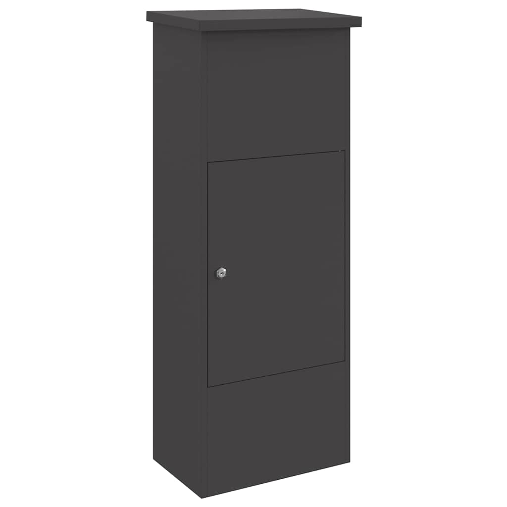 Vidaxl pakket inwerp box met opslag zwart 44,5 x 29 x 110,5 cm staal