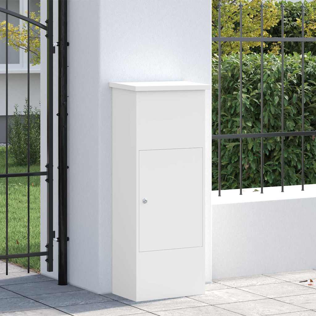Vidaxl pakket inwerp box met opslag wit 44,5 x 29 x 110,5 cm staal