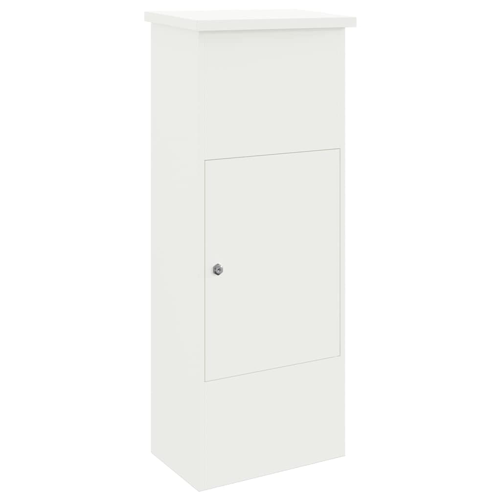 Vidaxl pakket inwerp box met opslag wit 44,5 x 29 x 110,5 cm staal