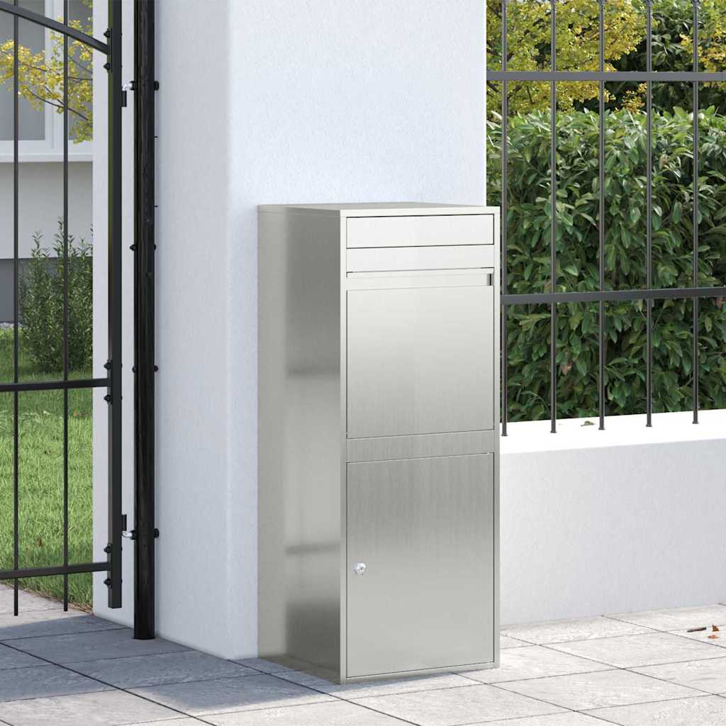 Vidaxx caja de prospectos negra 41 x 38 x 103 cm acero galvanizado