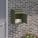Vidaxx scatola portaoggetti con contenitore verde oliva 47,5 x 38 x 59 cm in acciaio