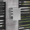 Caja de prospecto VidaXL plateada 47,5 x 38 x 59 cm acero inoxidable