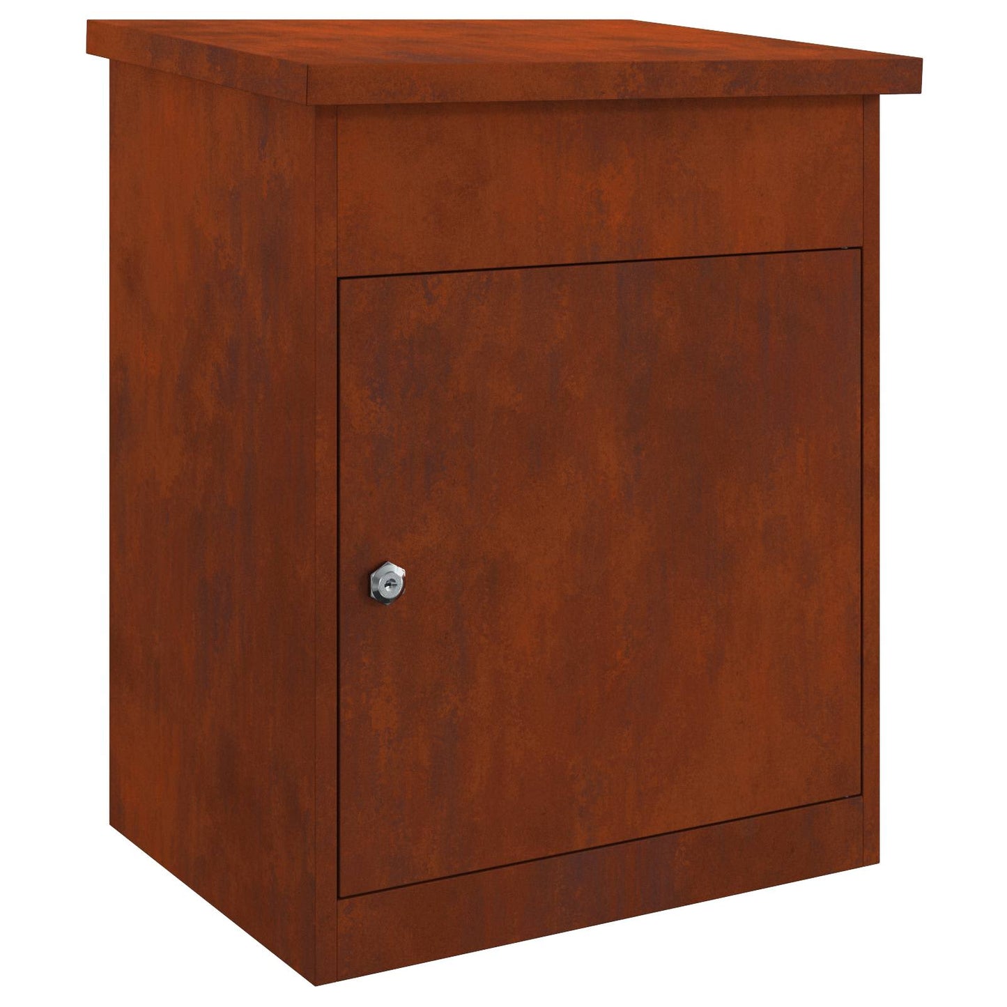 Vidaxl pakket inwerp box roestig 47,5 x 38 x 59 cm cortenstaal