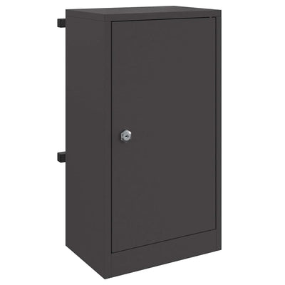 Buzón vidaxx con almacenamiento con puerta negro 30 x 20 x 55 cm acero