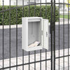 Vidaxl brievenbus met opslag met de deur wit 30 x 20 x 55 cm staal