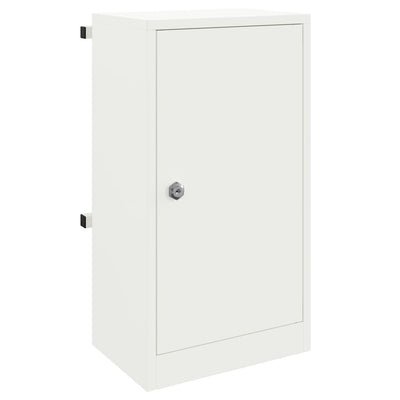 Buzón vidaxx con almacenamiento con puerta blanco 30 x 20 x 55 cm acero
