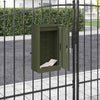 Vidaxl brievenbus met opslag met slot olijfgroen 30 x 20 x 55 cm staal