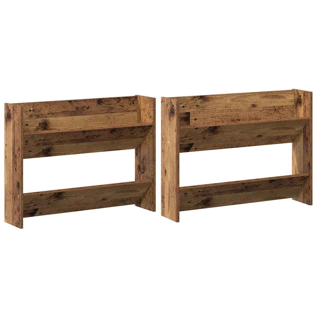 Zapatero vidaxl 2 piezas madera vieja 80 x 18 x 60 cm madera procesada