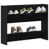 Vidaxl schoenenkast met plank zwart eiken 85 x 18 x 90 cm bewerkt hout