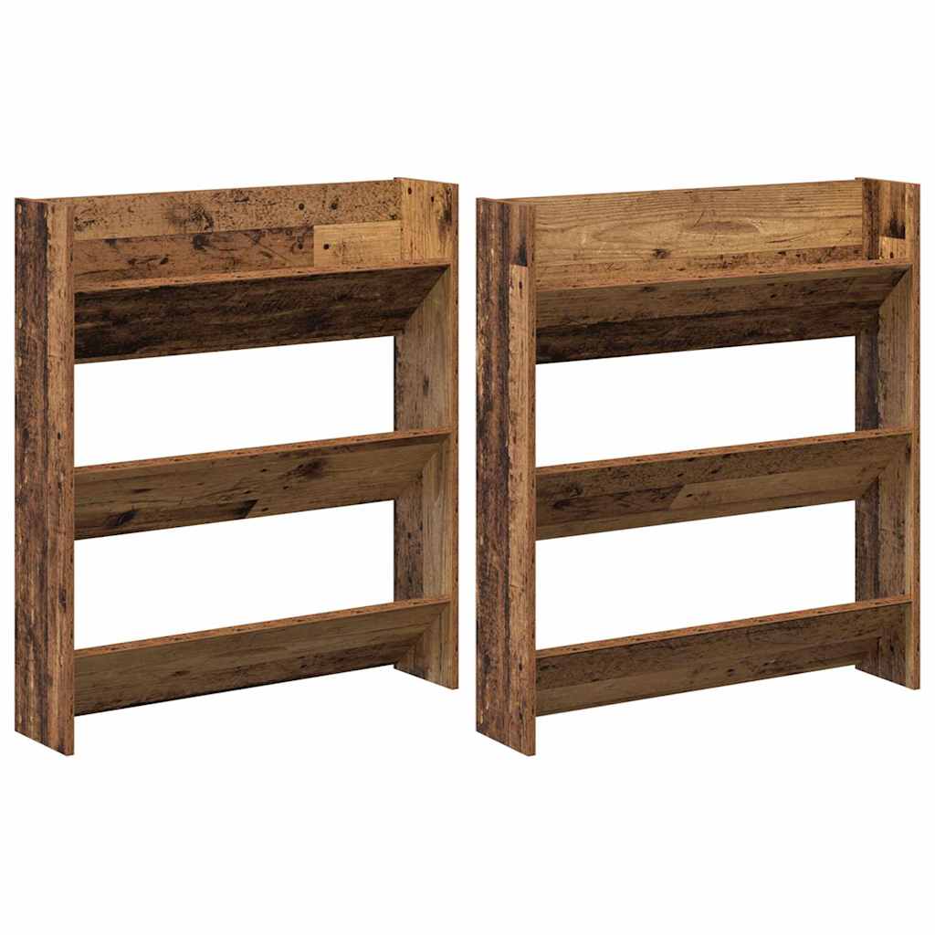 VidaXL zapatero 2 piezas madera vieja 85 x 18 x 90 cm madera procesada