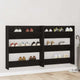 Scarpiera Vidaxx 2 pezzi rovere nero 85 x 18 x 90 cm in MDF