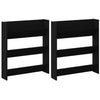 Scarpiera Vidaxx 2 pezzi rovere nero 85 x 18 x 90 cm in MDF