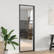 VidaXL puerta de cristal calado negro 76 x 3,5 x 201,5 cm aluminio