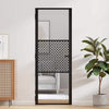 VidaXL puerta de cristal calado negro 76 x 3,5 x 201,5 cm aluminio