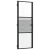 VidaXL puerta de cristal calado negro 76 x 3,5 x 201,5 cm aluminio