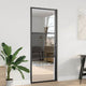 VidaXL puerta de cristal calado negro 76 x 3,5 x 201,5 cm aluminio