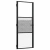 VidaXL puerta de cristal calado negro 76 x 3,5 x 201,5 cm aluminio