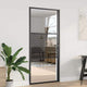 VidaXL puerta de cristal calado negro 76 x 3,5 x 201,5 cm aluminio