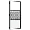 VidaXL porta in vetro traforato nero 76 x 3,5 x 201,5 cm alluminio