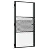 VidaXL puerta de cristal calado negro 76 x 3,5 x 201,5 cm aluminio
