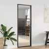 Vidaxx puerta de cristal rayada negro 76 x 3,5 x 201,5 cm aluminio